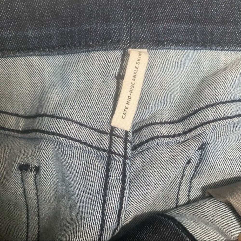 Rag & Bone Cate Dark Wash April Mid-Rise Ankle Skinny Size 27 - Picture 5 of 6